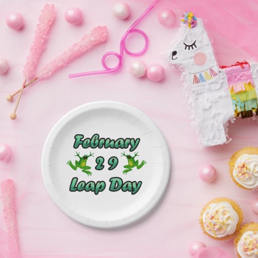 Leap Day Februari 29 Papieren Bordje (Feest)
