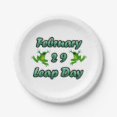 Leap Day Februari 29 Papieren Bordje (Voorkant)