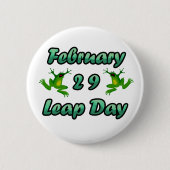 Leap Day Februari 29 Ronde Button 5,7 Cm (Voorkant)