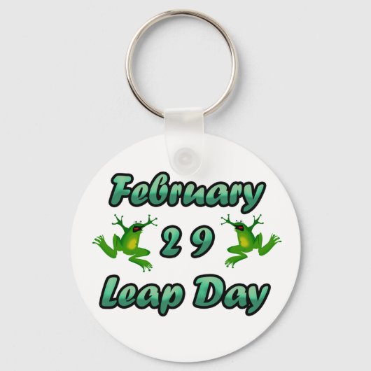 Leap Day Februari 29 Sleutelhanger (Voorkant)