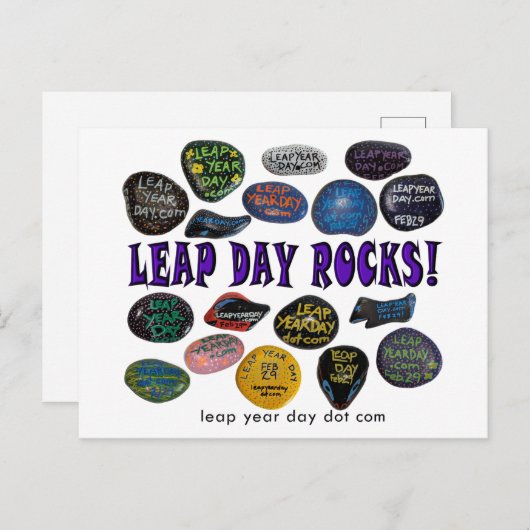 LEAP DAY ROCKS! BRIEFKAART (Voorkant / Achterkant)