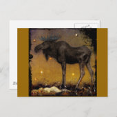 Leap Elk Princess Cotton Aslaap Briefkaart (Voorkant / Achterkant)