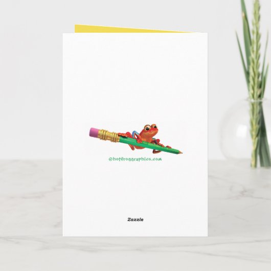 Leap Frog aangepaste verjaardagskaart standaard Kaart (Achterkant)