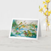 " Leap Frog " Carte de voeux (Fleur jaune)