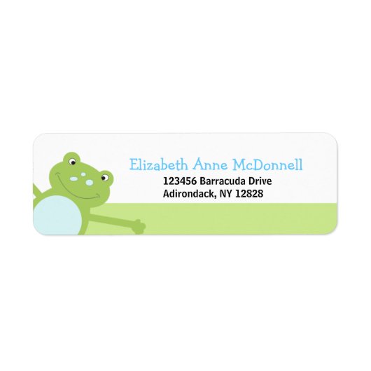 Leap Frog Froggy Custom Adresetiketten (groen) Etiket (Voorkant)