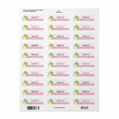 Leap Frog Froggy Custom Adresetiketten (roze) Etiket (Full Sheet)