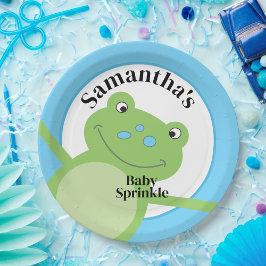 Leap Frog Green Froggy Baby Sprinkle Shower Papieren Bordje