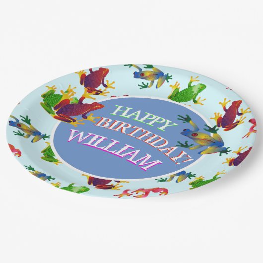 Leap Frog Tropisch Papieren Bordje (Gekanteld)