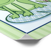 Leap Frog Turtle Muur Kunstprint voor Kinderkamer Poster (Hoek)