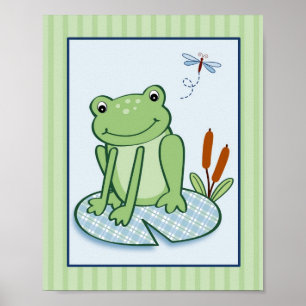 Leap Frog Turtle Nursery Muur Kunstprint Poster