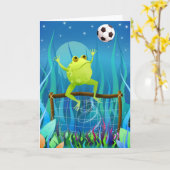 Leap frog - wenskaart kaart (Gele Bloem)