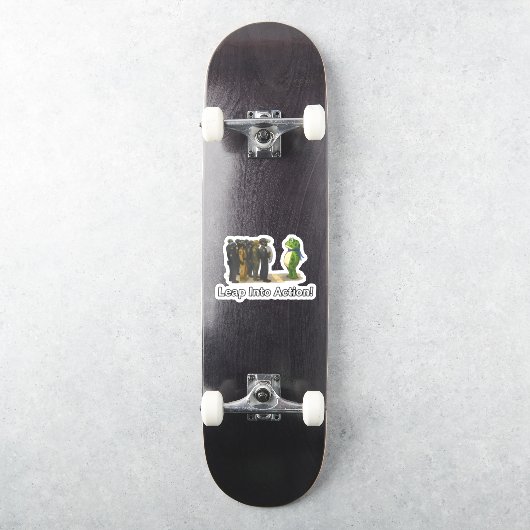 Leap Into Action! Frog Sticker (Skateboard)