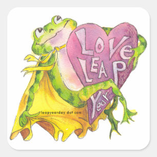 LEAP-JAAR BEHOUDEN VIERKANTE STICKER