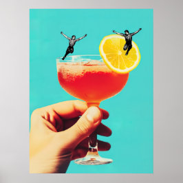 Leap of Lemon Print | cocktailart | Leuke kunst