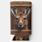 Leap of Natuur: een kangoeroe houtprint, (Achterkant)