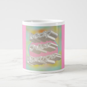 Leap Over Humps art design mistige pastels en wit Extra Grote Beker