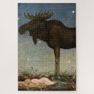 “Leap vindt de slapende prinses” door John Bauer Legpuzzel