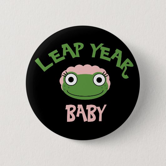 Leap Year Baby Ronde Button 5,7 Cm (Voorkant)