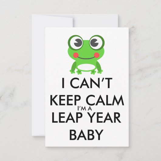 Leap Year/ Leap Day Baby Birthday Invitation (Devant)