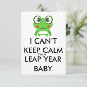 Leap Year/ Leap Day Baby Birthday Invitation (Debout devant)