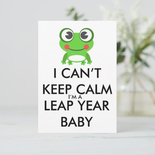 Leap Year/ Leap Day Baby Birthday Invitation (Debout devant)