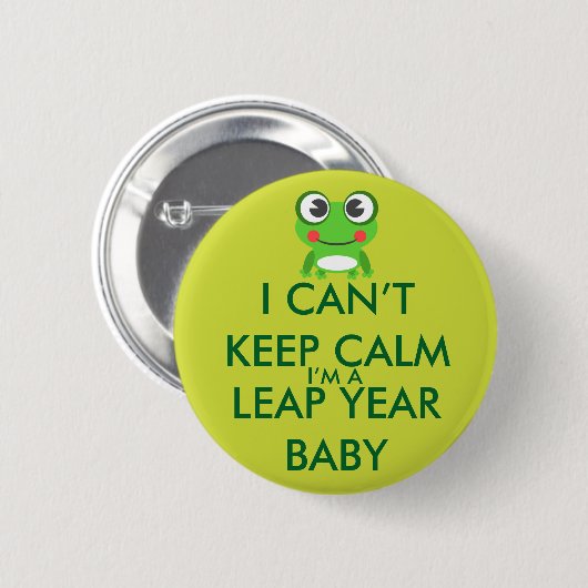 Leap Year/Leap Day Baby Button (Voorkant /achterkant)
