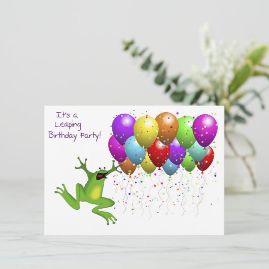 Leap Year verjaardag uitnodiging (Staand voorkant)