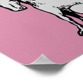 Leapfrog met een Unicorn Funny Poster Sign (Hoek)