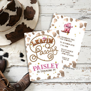 Leapin' Lassos Wild West Pink Cowgirl met laarzen Kaart