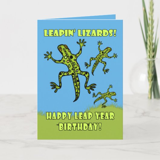 Leapin' Lizards ! Carte de voeux Anniversaire de l (Devant)