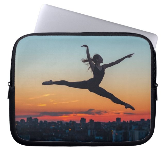 Leaping Ballerina Laptop Sleeve (Voorkant)