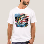 Leaping Bass American Pride T-shirt (Voorkant)