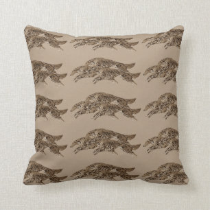 Leaping Borzoi Pillow Kussen