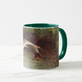 Leaping Brook Trout beroemd gemaakt door S.A. Kilb Mok (Voorkant rechts)