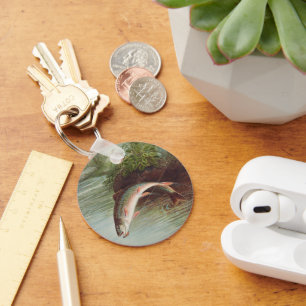 Leaping Brook Trout beroemd gemaakt door S.A. Kilb Sleutelhanger