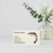 Leaping Brook Trout beroemd gemaakt door S.A. Kilb Visitekaartje (Staand voorkant)