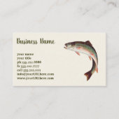 Leaping Brook Trout beroemd gemaakt door S.A. Kilb Visitekaartje (Voorkant)