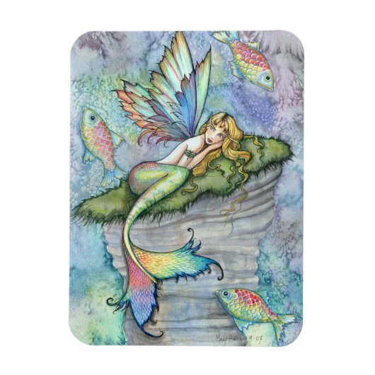 Leaping Carp Mermaid Vinyl Magnet (Vertical)