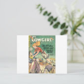 Leaping Cowgirl Briefkaart (Staand voorkant)