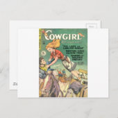 Leaping Cowgirl Briefkaart (Voorkant / Achterkant)