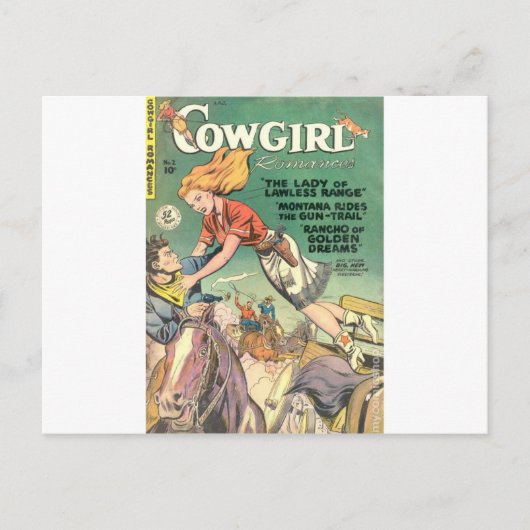 Leaping Cowgirl Briefkaart (Voorkant)