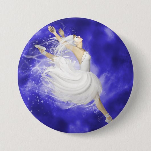 Leaping Dancer Ronde Button 7,6 Cm (Voorkant)