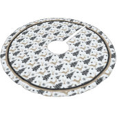 Leaping Deer Zwart & Wit Thema Schattige Kerstboom Rok (Gekanteld)