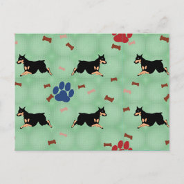 Leaping Doberman Briefkaart
