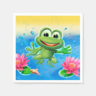 Leaping Frog party serviette Servet