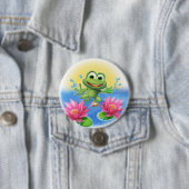 Leaping frog verjaardagsbadge ronde button 7,6 cm (In situ)