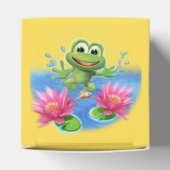 Leaping Frog verjaardagsfeestje taart en gunstboxe Bedankdoosjes (Bovenkant)