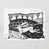 Leaping Hare Briefkaart (Voorkant / Achterkant)