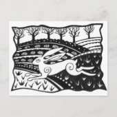 Leaping Hare Briefkaart (Voorkant)