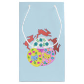 Leaping Hares editable Easter Klein Cadeauzakje (Achterkant)